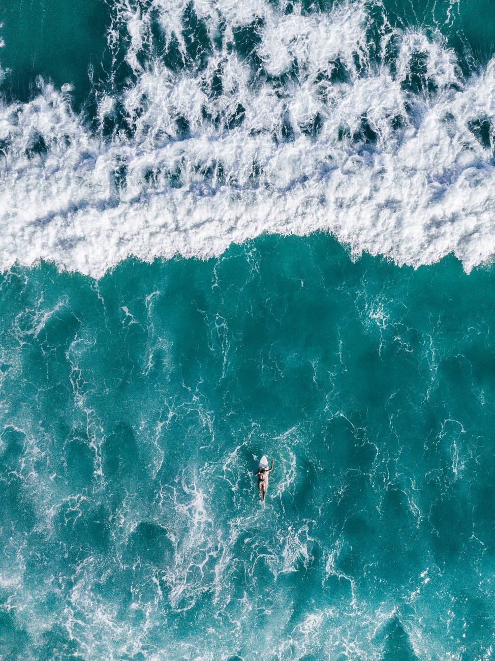 top view photo of person surfing