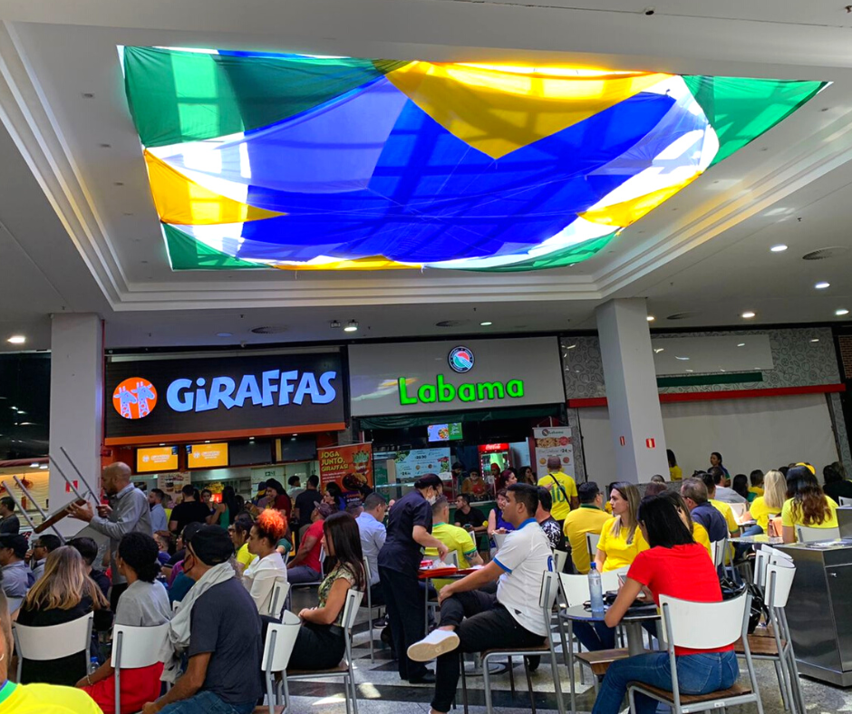 Copa do Mundo no Liberty Mall com transmissão ao vivo em Brasília