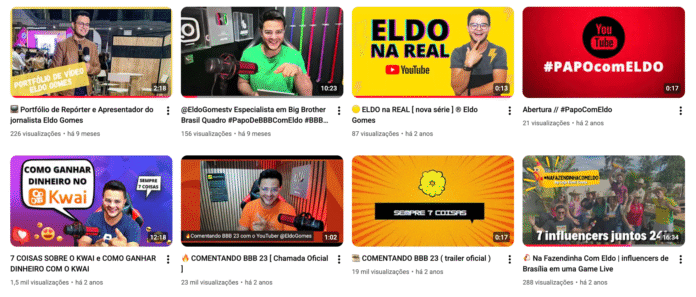 Canal EldoGomesTV no YouTube