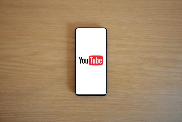 youtube logo on smartphone
