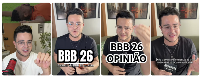 Especialista em BBB, Especialista em Big Brother Brasil, comentarista de reality show, influenciador de bbb, influenciadores de bbb
