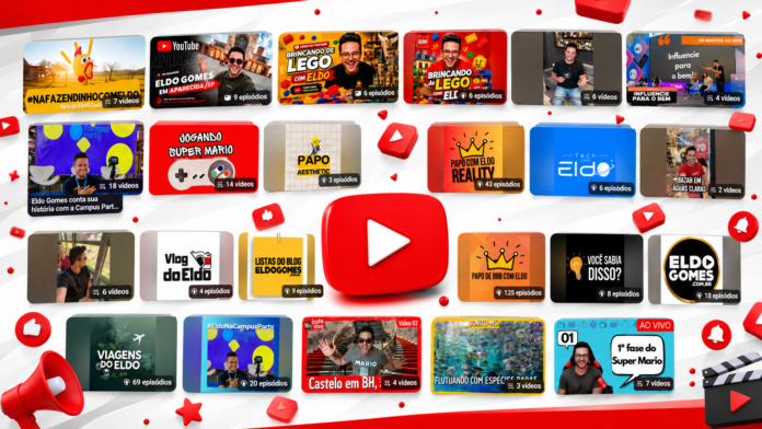 Eldo Gomes, YouTube, influenciador digital, canal no YouTube, youtuber de Brasília, criador de conteúdo, playlists YouTube, viagens do Eldo, turismo Brasília, Brincando de LEGO, Papo com Eldo, Campus Party, influencer brasileiro, jornalismo digital, tecnologia, games, entretenimento, vlog, turismo no Brasil, vídeos de Brasília, YouTube Brasil, creator economy, portal Eldo Gomes, YouTube Creator, influenciadores brasileiros