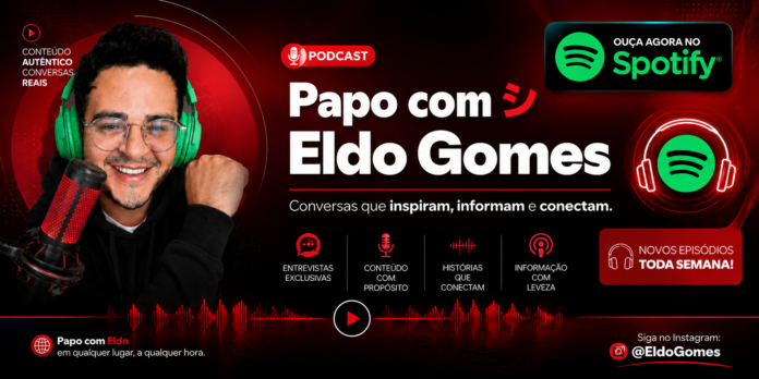 Papo com Eldo Gomes, podcast de Brasília, Spotify Brasil, podcast brasileiro, influenciadores digitais, creators, marketing digital, tecnologia, turismo, entretenimento, jornalismo digital, videocast, podcast de tecnologia, Eldo Gomes, podcasts para ouvir.